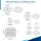 Plastic Round Buttons Transparent Set